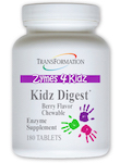 Transformation Kidz Digest Chewable 90 or 180 tablet bottle